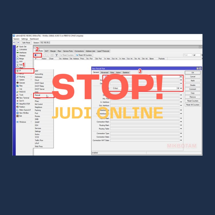 Cara Blokir Situs Judi Online di Mikrotik dengan Mudah (Regex Layer 7 Terbaru 2024)